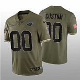 Men's Carolina Panthers ACTIVE PLAYER Custom 2022 Olive Salute To Service Limited Stitched Jersey,baseball caps,new era cap wholesale,wholesale hats